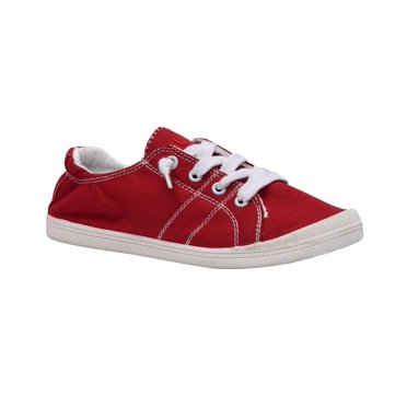Dunes Sport Women's Reesa Canvas Sneaker, Red, 8.5