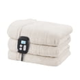 thumbnail image 1 of SUNNY HEAT Heated Electric Blanket Full Size72"x84" Soft Flannel & Cotton, 10 Heating Levels & 1-12 Hours Auto Off, White, 1 of 5