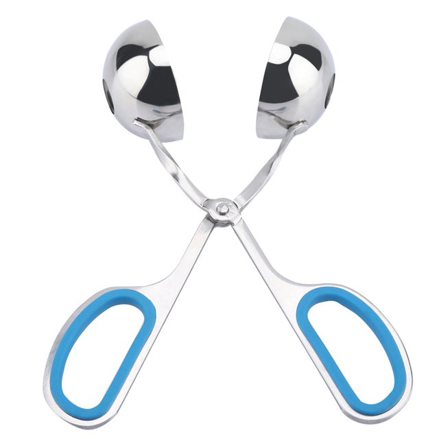 Gonnely Meatballs Clip 304 Stainless Steel Non-sticky Meatballs Rice Balls Clip Maker Mold Kitchen Tool(Blue)