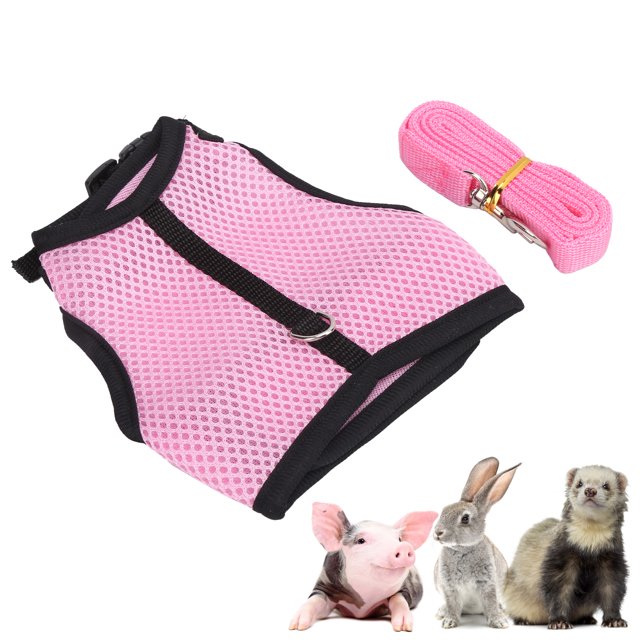 Rabbits Hamster Vest Harness, Dog Harness And Leash Set Cat Harness And Leash Mesh Vest Harness Soft For Guinea Pigs For Rabbits For Little Pigs For Dogs
