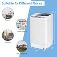 thumbnail image 4 of Giantex Full-Automatic Washing Machine, 1.34 Cu.ft Compact Washer w/10 Programs, 8 Water Levels & LED Panel, 9.92 Lbs Capacity Portable Cloth Washer and Spinner w/Drain Pump, 4 of 10