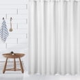 thumbnail image 2 of White Waffle Weave Shower Curtain – 72x78 Inch, Extra Long, Washable Textured Polyester, Elegant Modern Bathroom Decor, Color: System default_17, 2 of 7