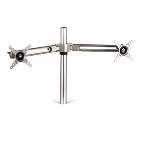 Fellowes Manufacturing 8042901 Lotus Sit Stand Dual Monitor Arm Kit - Silver