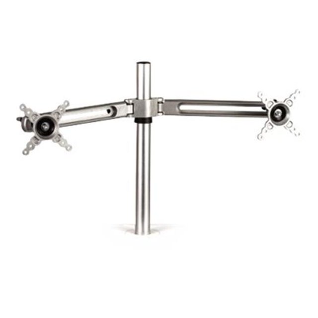 Fellowes Manufacturing 8042901 Lotus Sit Stand Dual Monitor Arm Kit - Silver