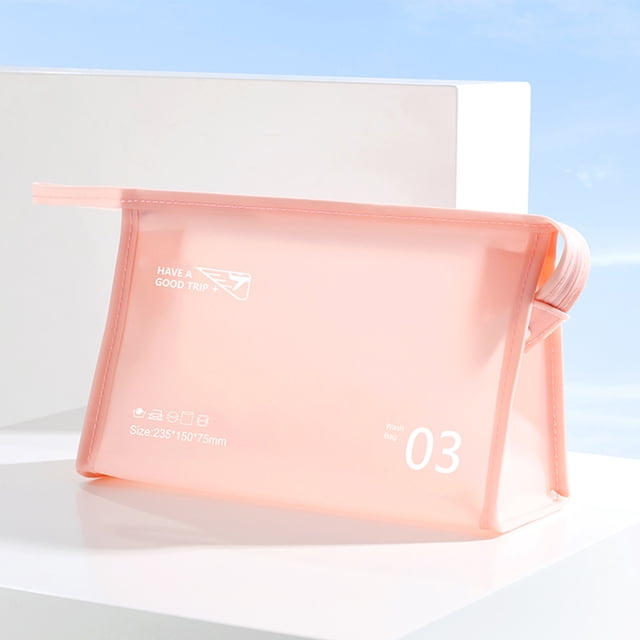 Big Save,HWRETIE Jelly Series Cosmetic Bag - Pvc Water-Resistant Storage Pouch,Solid Color Makeup Bathroom Bag