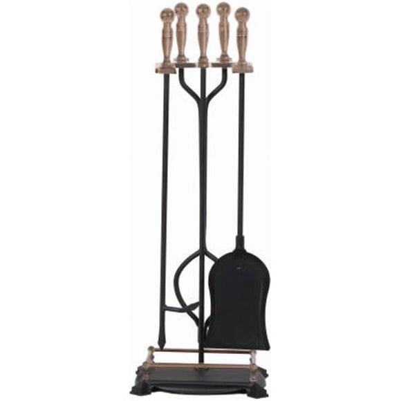 Panacea 15006 Ensemble d'Outils pour Foyer en Laiton Antique - 5 Pcs