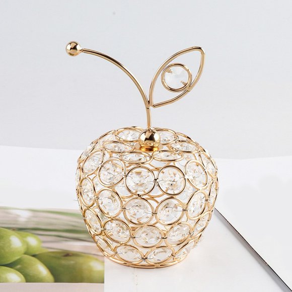 Lefu Artisanat en Cristal 3D Ornement de Fruits Décoration de Centre de Table pour Maison et Mariage