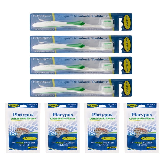 Platypus Ensemble Multipack de Hydropulseurs Orthodontiques et Brosse à Dents, 124 Pcs