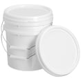 thumbnail image 1 of Milisten 2pcs White Plastic Water Bucket Home 5L Bucket Portable Plastic Bucket with Handle, 1 of 6
