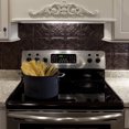 thumbnail image 2 of Fasade Traditional Style/Pattern 1 Decorative Vinyl Backsplash Panel Smoked Pewter 6X6 Inch Sample, 2 of 5