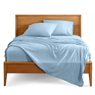 Bare Home Premium 1800 Collection 3-Piece Bed Sheet Set, Twin, Light Blue