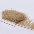 thumbnail image 3 of 1 Yard Teints Autruche Franges de Plumes Garniture Ruban Autruche Franges Embellissement Café Léger, 3 of 8