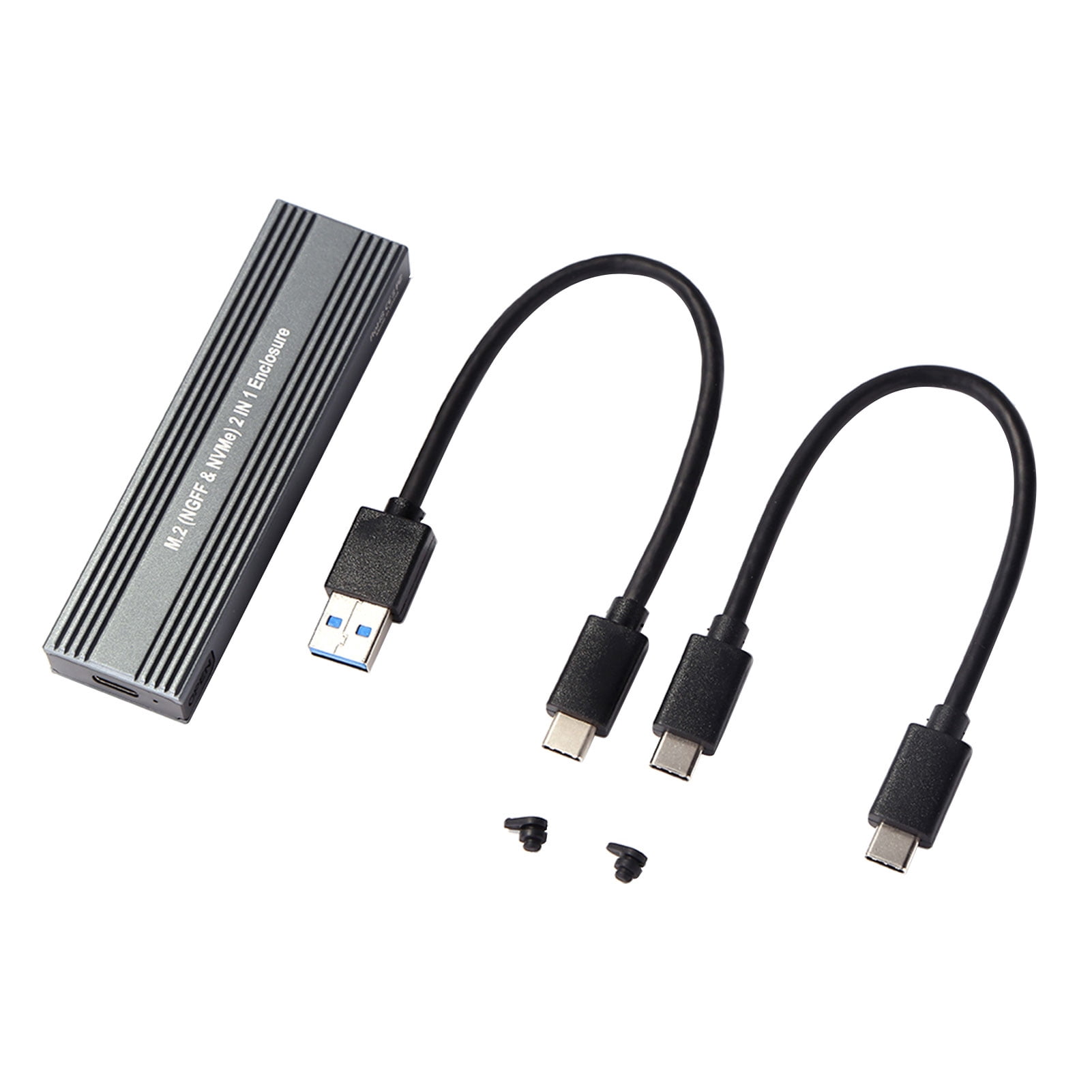 M2 SSD Case NVME Enclosure M.2 to USB Type C 3.1 SSD Adapter for Dual