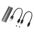 thumbnail image 1 of M2 SSD Case NVME Enclosure M.2 to USB Type C 3.1 SSD Adapter for Dual, 1 of 8