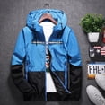 thumbnail image 2 of OmicGot Hooded Jacket New Spring Autumn Korean Version Plus Male And Female Couples Colorblock Men's Jacket Casual Thin Section Coat, 2 of 12