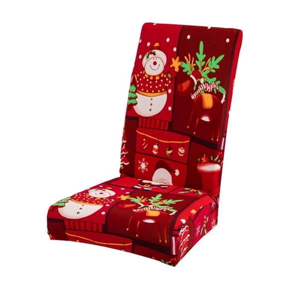 Housses de Chaise de Noël, Housse de Chaise de Salle à Manger de Noël Housse de Dossier de Chaise Amovible Lavable Protège-Chaise Convenant pour Noël Famille Restaurant Cuisine, Housses de Chaise de Salle à Manger