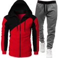 thumbnail image 1 of Survêtement pour Hommes 2024 Deux Pièces à Capuche, Ensemble de Sport Décontracté pour Course, Jogging et Activité, 1 of 2