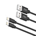 thumbnail image 1 of USB Charger Cable 2FT, [2 Pack] ROFAY USB Fast Charging Cord Compatible with iPhone 14 Pro Max 13 Plus 12 11 Pro Max XS 8 7 and More, Black, 1 of 6