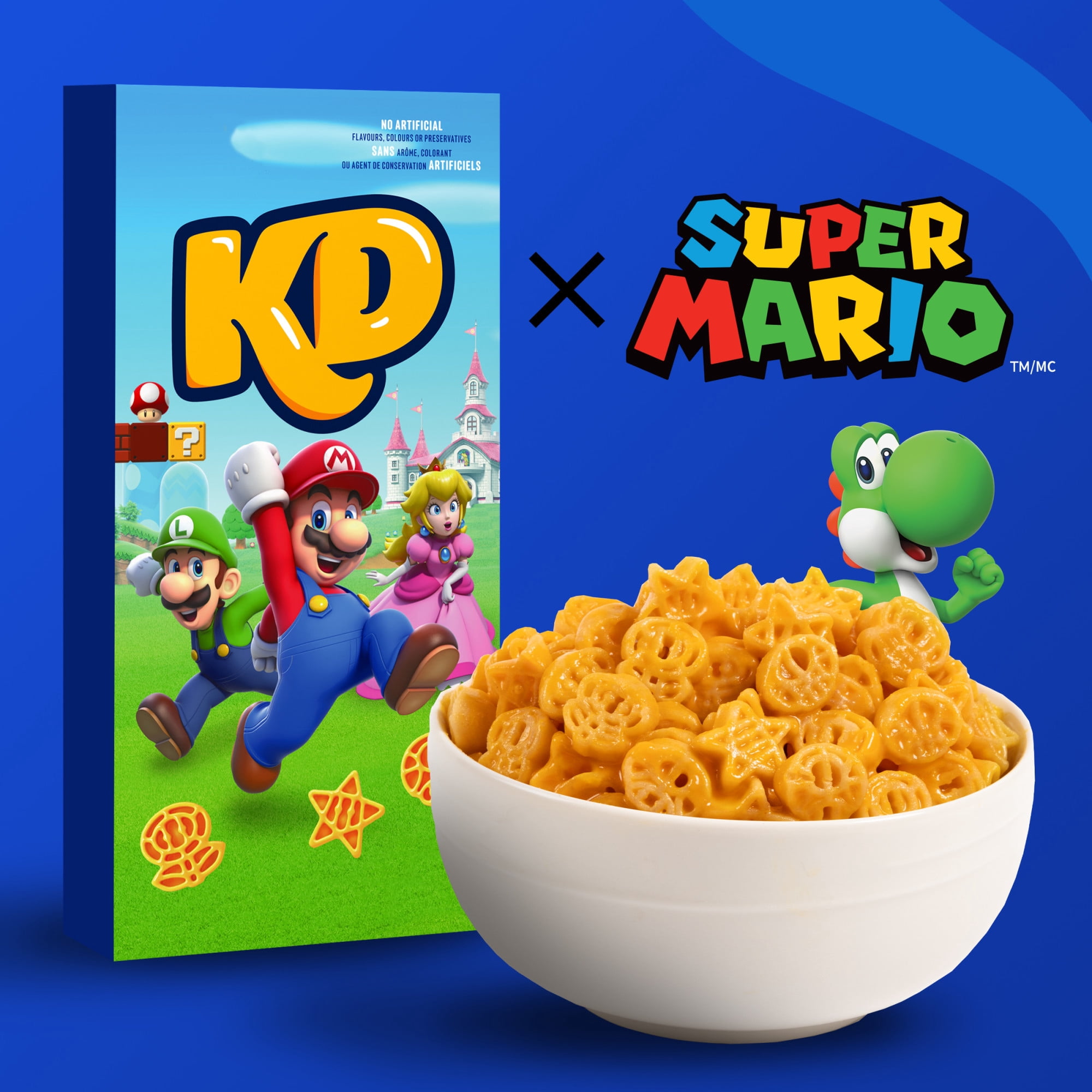 Macaroni Au Fromage Kd Super Mario Formes De Pâtes Power-Up, Boîte