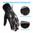 thumbnail image 2 of Winter Sports Warm Gloves for Womens Mans Windproof Waterproof Thermal Touch Screen Mittens, 2 of 7