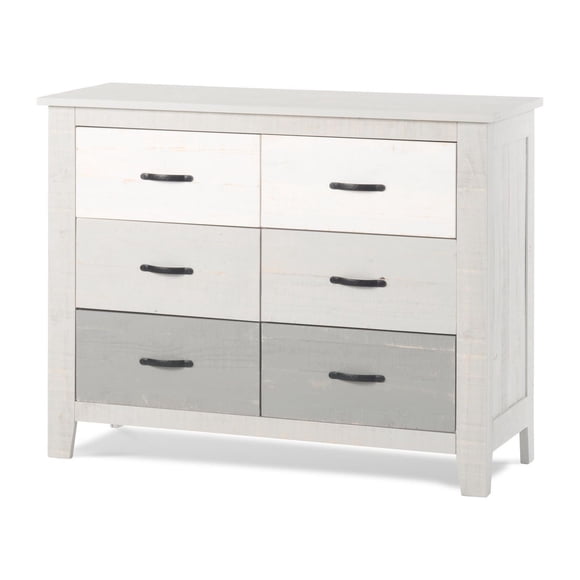 Forever Eclectic Long Beach 6-Drawer Dresser, Seascape Gray