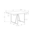 thumbnail image 3 of Monarch Specialties I 1064 Dining Table, 60" Rectangular, Kitchen, Dining Room, Metal, Laminate, Brown, Chrome, Contemporary, Modern, 3 of 5