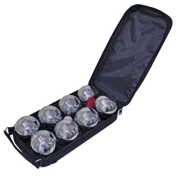 Jeu De Pétanque EUROXANTY – 6 Boules Acier Chromé 720g, 75mm – Avec Étui, Ramasse-Boules Magnétique Et Mesure – Classique Et Résistant