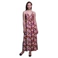 thumbnail image 1 of Bimba Robe Longue Chic à Imprimé Floral pour Femme, Style Bohème, Maxi d'Été, Tenue de Plage - Moyen, 1 of 6