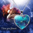 thumbnail image 2 of Solar System Planet Galaxy Double Sided Glass Universe Heart Pendant Necklace, 2 of 9