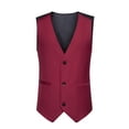 thumbnail image 3 of Qertyioot Independence Day Men Solid Fashion Retro Have Pockets Button V-neck Tanks Tops Blouse, 3 of 10