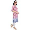 thumbnail image 2 of Bimba Tunique Imprimée pour Femme en Georgette Pêche Kurti Kurta Indienne Blouse Longue-28, 2 of 9