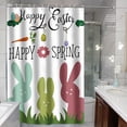thumbnail image 4 of Easter Decorations Savings Pisexur Rustic Easter Shower Curtain Watercolor Rabbit Bunny Floral Bathroom Curtains Spring Holiday Bathroom Decor Washable Durable Fabric On Clearance, 4 of 6