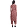 thumbnail image 4 of Moomaya Ensemble Kurta et Pantalon Sans Manches pour Femmes à Col Peter Pan Imprimé, Ensemble Ethnique 2 Pcs, 4 of 6