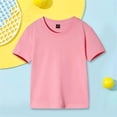 thumbnail image 2 of FAIWAD Unisexe Garçons Filles T-Shirts à Manches Courtes Tout-Petits Bébé Col Rond Été Coton Couleur Unie T-Shirts, 2 of 3