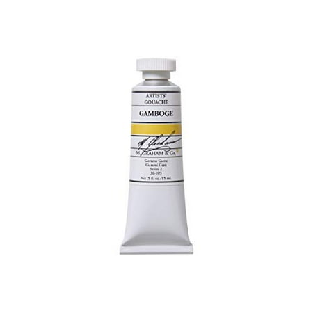 M. Graham 1/2-Ounce Tube Gouache Paint, Gamboge Gouache