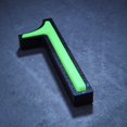 thumbnail image 1 of Glow in the Dark House Numbers - Green / Solar Powered House Numbers - Green, 1 of 6
