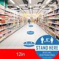 thumbnail image 4 of Coofit 10PCS Social Distancing Floor Decal Waterproof Social Distance Floor Sticker, 4 of 10