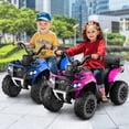 thumbnail image 4 of Costway 6V Toddler Ride On Electric Car ATV with Lights & Music & USB Port Storage Box Toy Car Pink, 4 of 10