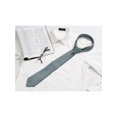 thumbnail image 5 of INSPIRE CHIC Men's Solid Color Narrow Stripes Necktie Graduation Suit Formal Ties Silver Grey, 5 of 5