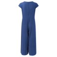 thumbnail image 5 of HBFAGFB Combinaison Femme Col Rond Manches Courtes Zippées Ample et Légère Bleu Taille TG, 5 of 5