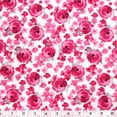 thumbnail image 4 of FABRIC CREATIONS White Pink Painted Roses Fat Quarter 45 × 53 cm (18 × 21 in), 4 of 4