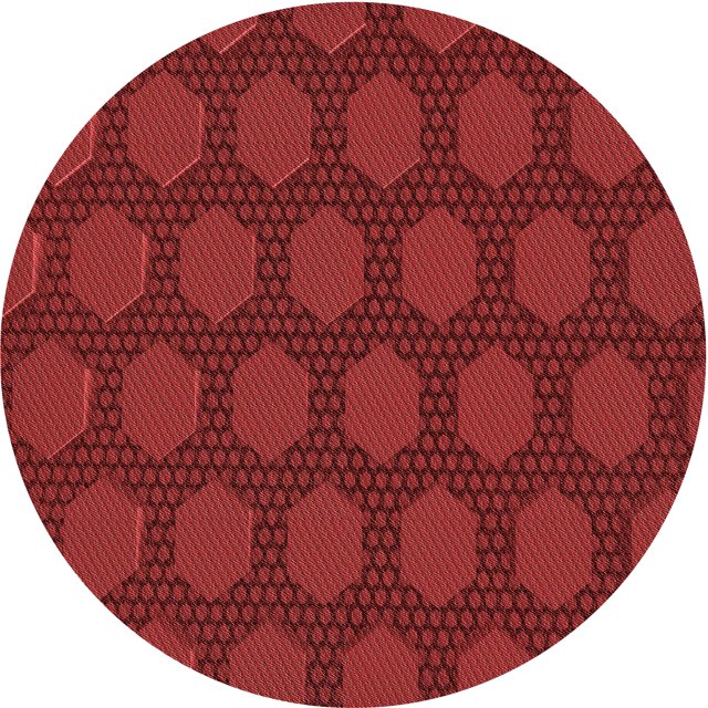 Ahgly Company Tapis Rond Lavable en Machine Intérieur Transitionnel Rouge Canneberge, 4 Pieds Rond