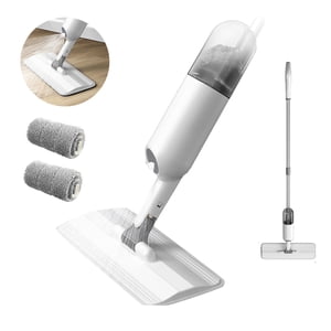 Mistaha Spray Mop pour le nettoyage du sol Spray d'eau plat Mop de sol carrelage avec pulvérisateur 2 Mop Pads pour la cuisine à la maison en bois de céramique