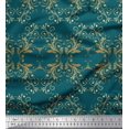 thumbnail image 2 of Soimoi polyester Crepe Fabric Filigree Damask Print Fabric by Yard 42 Inch Wide, 2 of 3