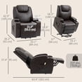 thumbnail image 3 of HOMCOM Fauteuil Inclinable Releveur avec Télécommande, Brun, 3 of 9