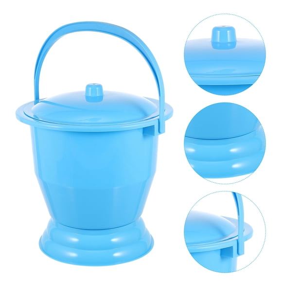 OULII Chamber Pot for Elderly Odor Isolation Portable Toilet 1Pack Plastic