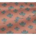 thumbnail image 5 of oneOone Georgette Viscose Fabric Leaves & Floral Block Printed Craft Fabric BTY 42 Inch Wide, 5 of 5