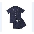 thumbnail image 2 of SUNSIOM Women 2PCS Pajama Set, Dot/Striped Short Sleeve Top, Short Pants, 2 of 8