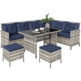thumbnail image 1 of Outsunny 6 Pieces Patio Dining Set Wicker Outdoor Furniture Set, 1 of 10