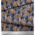 thumbnail image 3 of Soimoi Blue Silk Fabric Dot & Flower Hand Drawn Decor Fabric Printed BTY 42 Inch Wide, 3 of 3